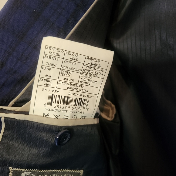 Caravelli Navy Blue Slim Blazer 38R - Picture 7 of 7